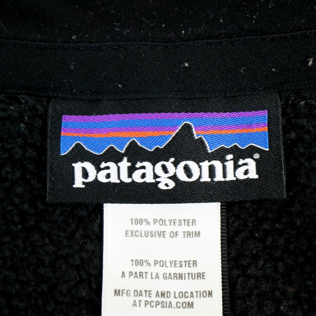 patagonia(パタゴニア)のpatagonia パタゴニア ベターセーター アウトドア キャンプ 胸元ワンポイントロゴ ブラック (メンズ M) 中古 古着 O0790 メンズのトップス(ニット/セーター)の商品写真