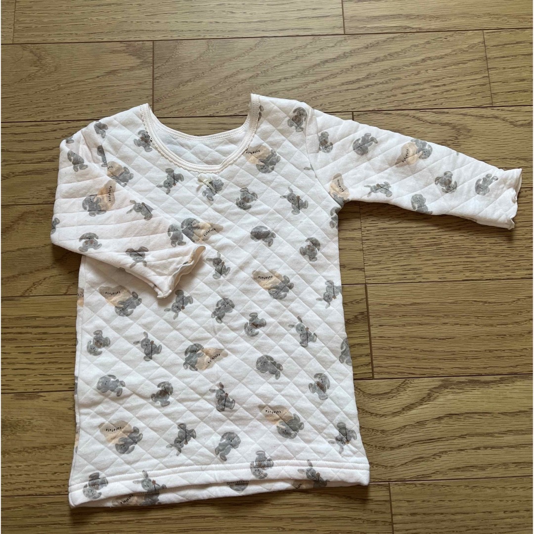 futafuta(フタフタ)のバースデイ うさぎ 肌着 100 2枚セット キッズ/ベビー/マタニティのキッズ服女の子用(90cm~)(下着)の商品写真