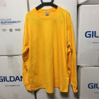 ギルタン(GILDAN)のGILDANギルダン☆ロンT長袖無地Tシャツ☆ゴールド☆イエロー☆濃い黄色☆XL(Tシャツ/カットソー(七分/長袖))