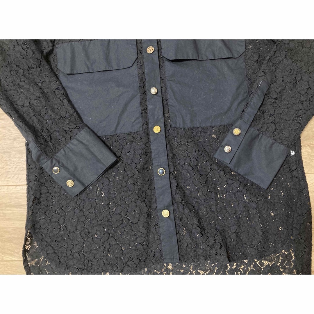 ZARA(ザラ)のLACE SHIRT WITH POCKETS レディースのトップス(シャツ/ブラウス(長袖/七分))の商品写真