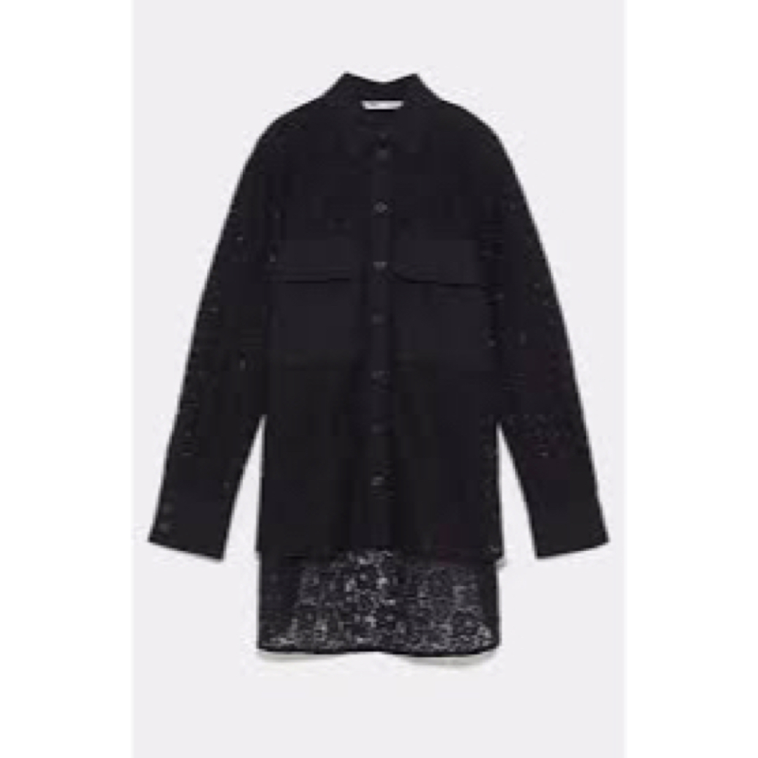 ZARA(ザラ)のLACE SHIRT WITH POCKETS レディースのトップス(シャツ/ブラウス(長袖/七分))の商品写真