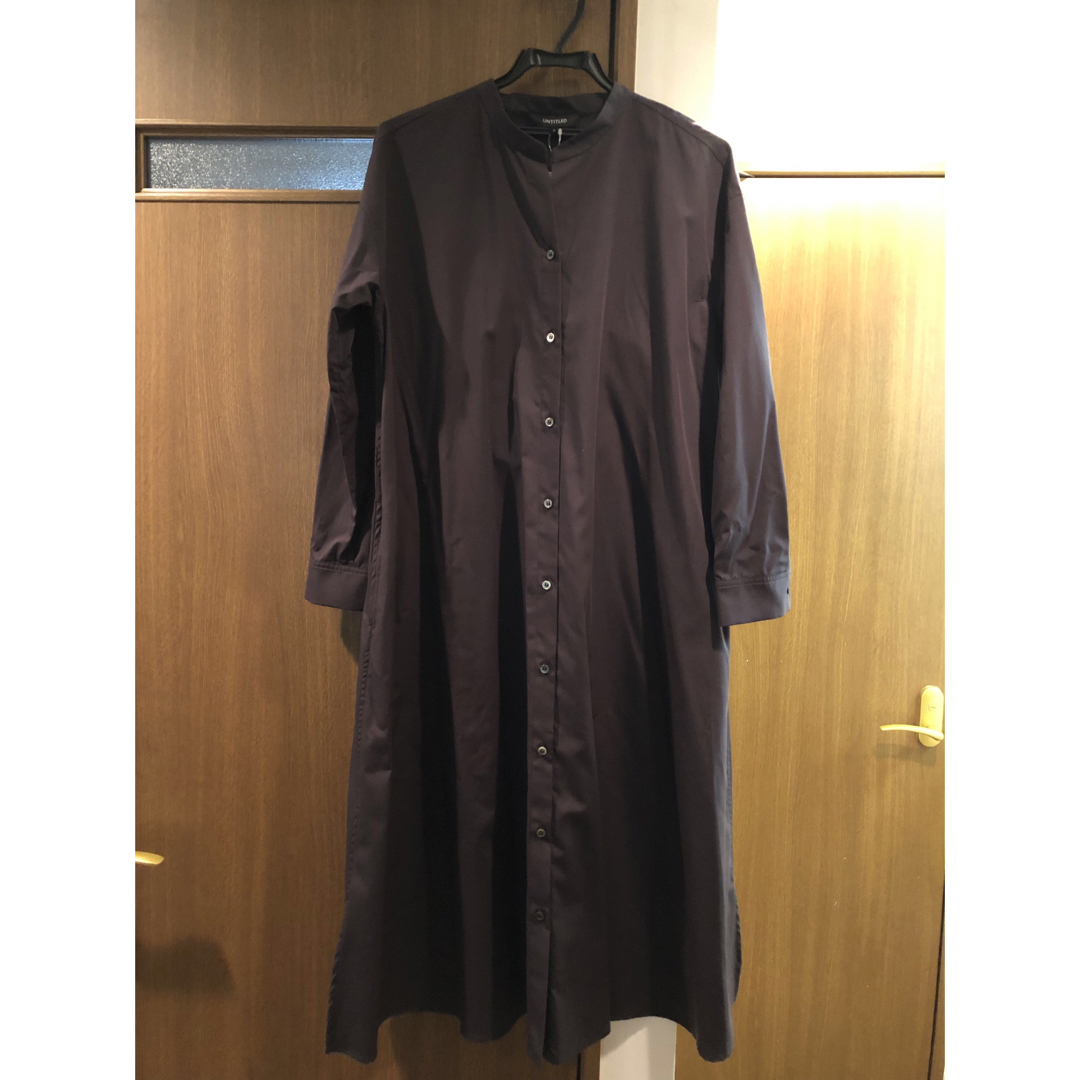 ????新品　UNTITLED (アンタイトル)  ◆コットンクロスシャツドレス