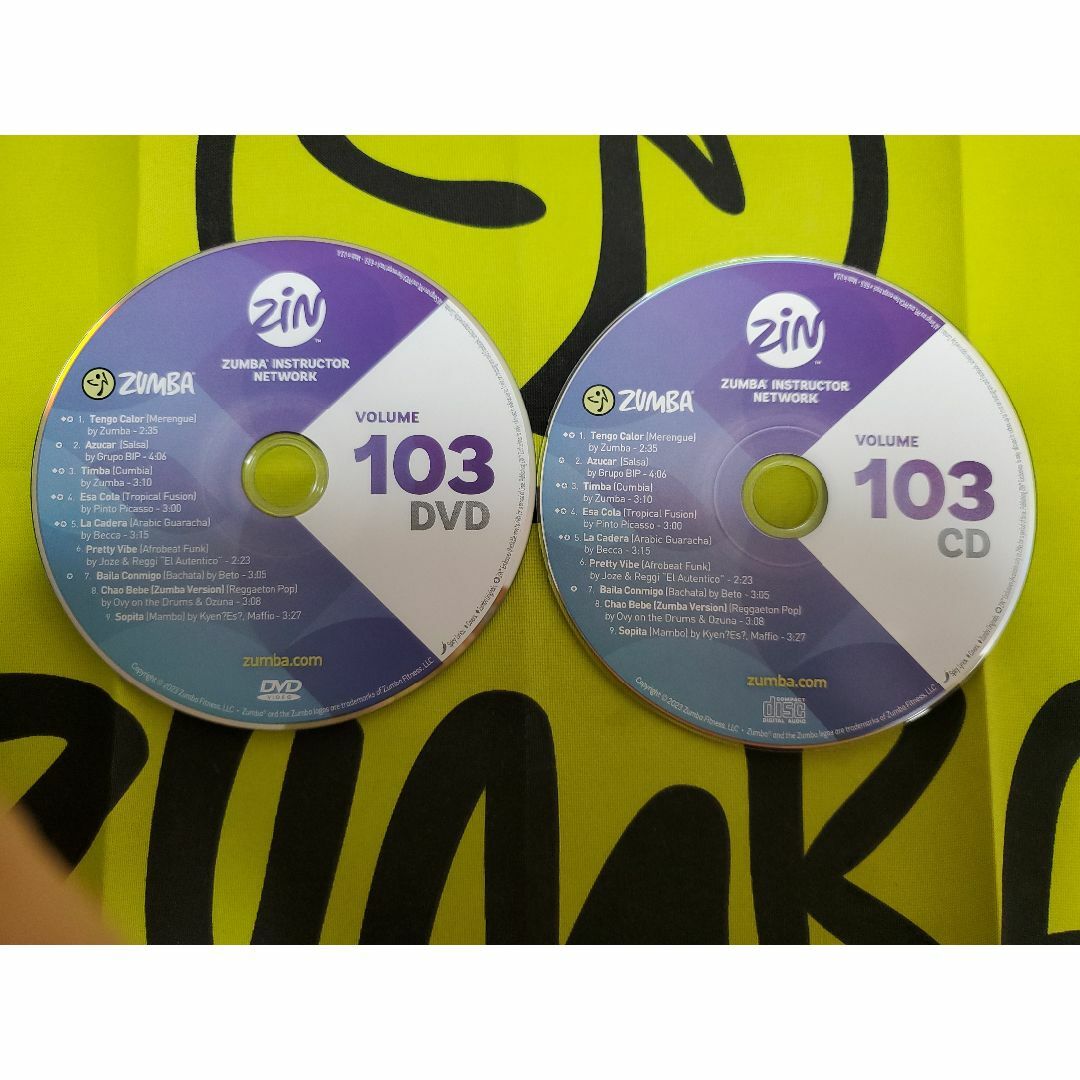ZUMBA　ズンバ　ZIN102　CD ＆ DVD　インストラクター専用