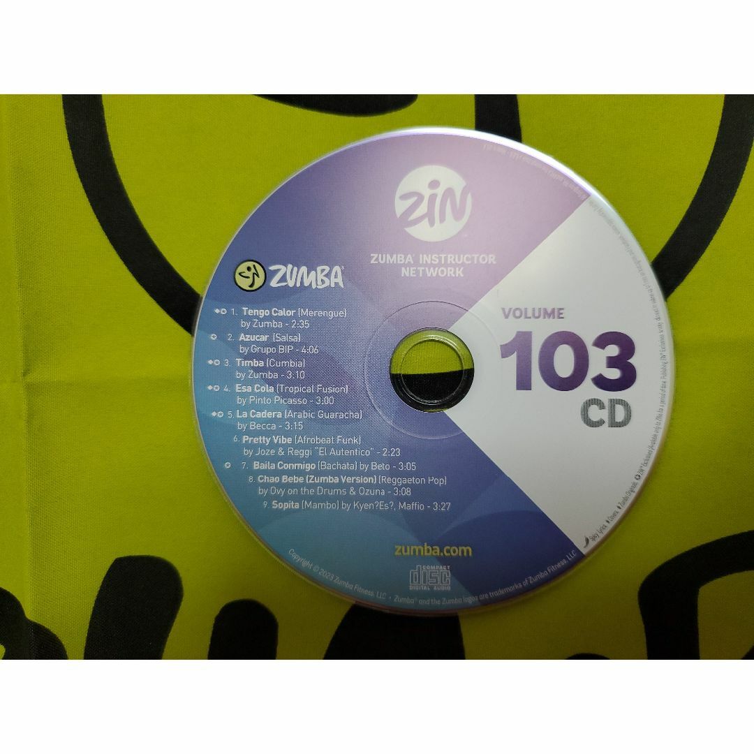 ZUMBA ズンバ ZIN103 CD & DVD インストラクター専用 ZUMBA ズンバ ZIN103 CD & DVD インストラクター専用