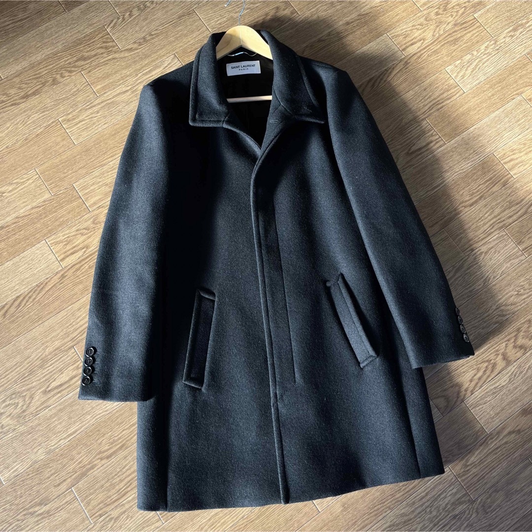 SAINT LAURENT メンズ黒いウールコート　サイズ50