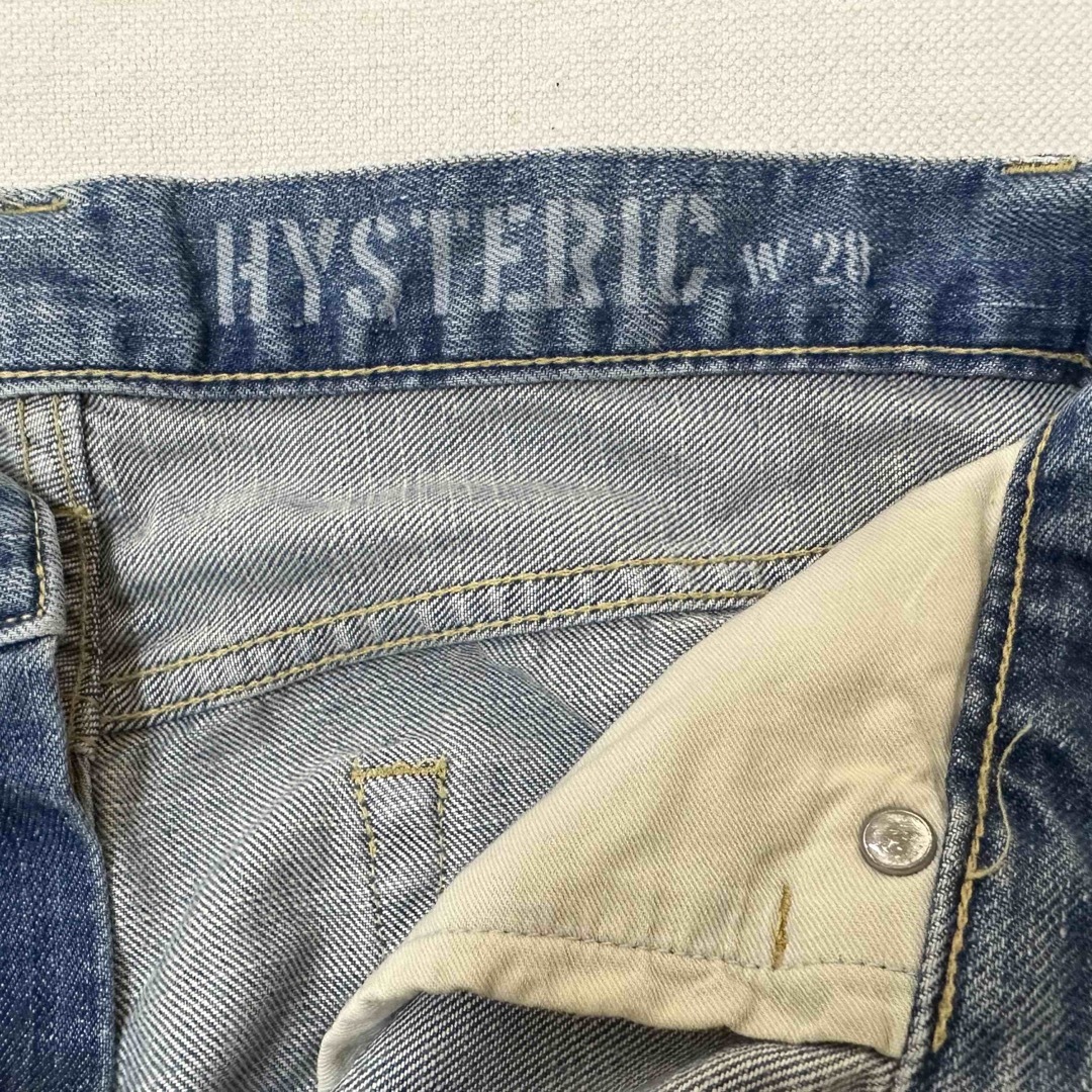 HYSTERIC GLAMOUR(ヒステリックグラマー)のヒステリックグラマー　MIDDLE FINGERブーツカットデニムパンツ28in レディースのパンツ(デニム/ジーンズ)の商品写真