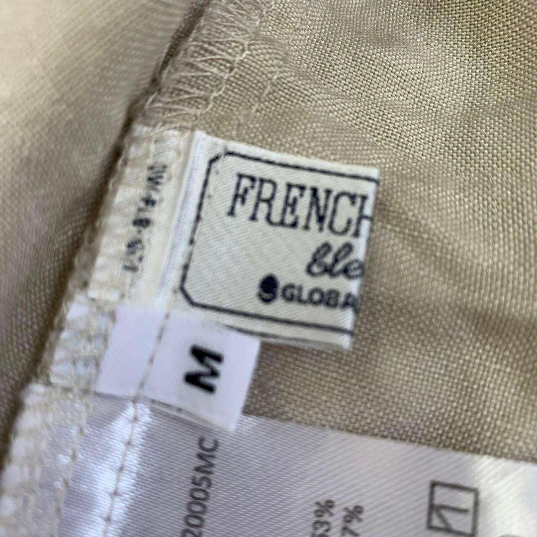 GLOBAL WORK(グローバルワーク)のFRENCH LINEN 七分袖シンプルロングワンピース　sizeM レディースのワンピース(ロングワンピース/マキシワンピース)の商品写真