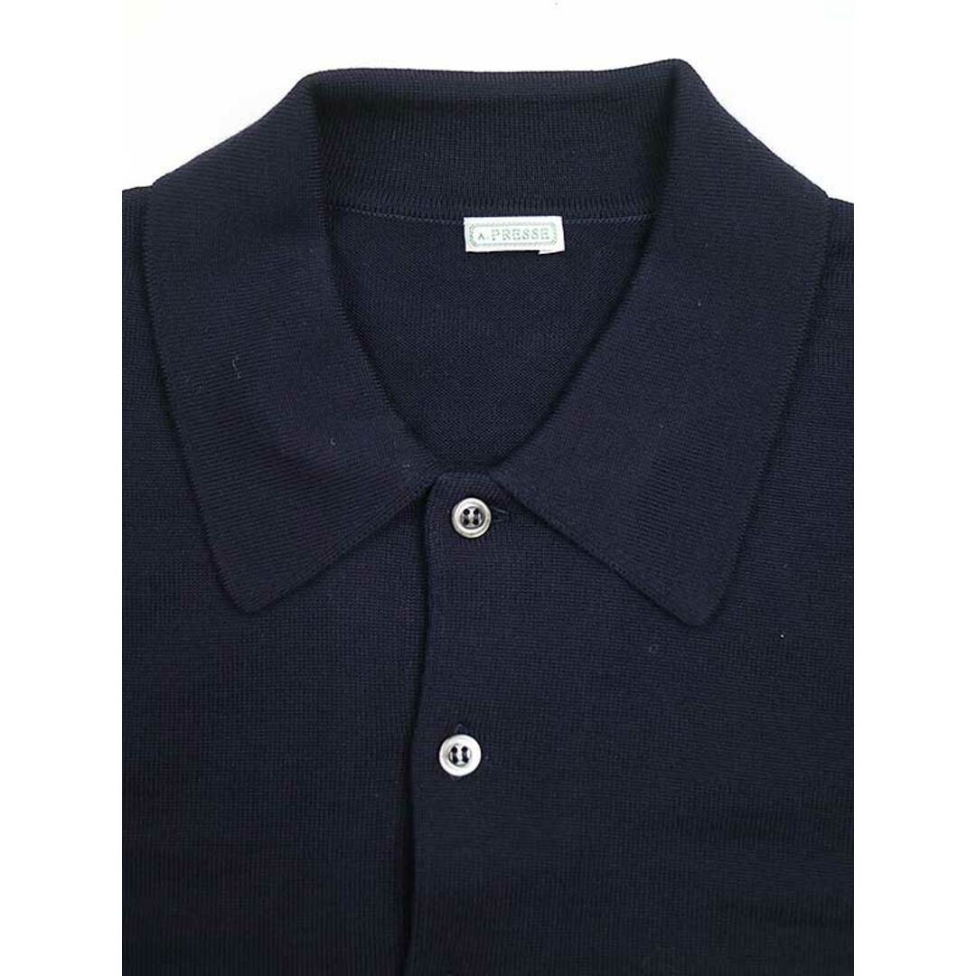 A.PRESSE ア プレッセ 22AW L/S Knit Polo Shirt ウール ニット