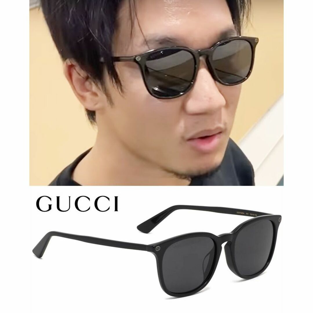 Gucci - 新品◇朝倉未来◇GUCCI グッチ☆GG0154SA 001☆サングラスの