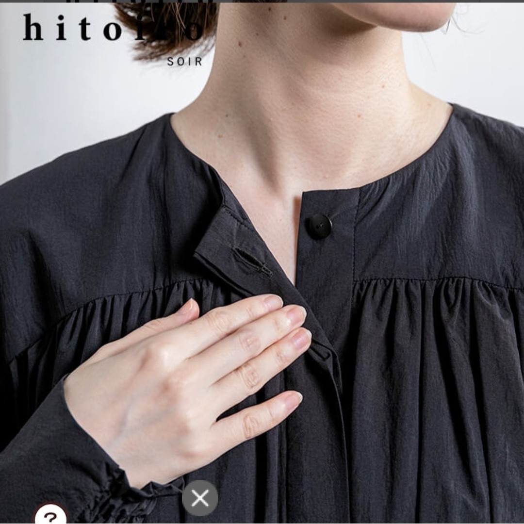 タグ付き hitoiro東京ソワール ヒトイロ ギャザー比翼ドレス 4