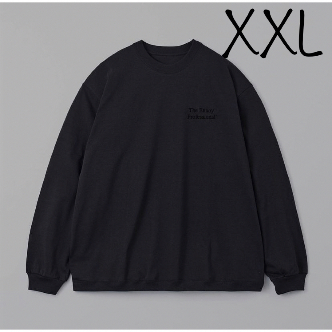 メンズennoy Long sleeve hem rib tee 黒XXL エンノイ