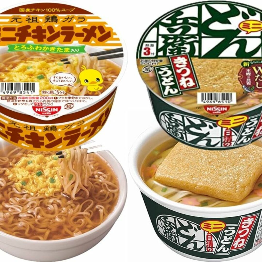 詰め合わせの通販　どん兵衛　まるはな's　カップ麺　ラーメン　日清食品　チキン　by　日清　shop｜ニッシンショクヒンならラクマ　うどん　インスタント食品