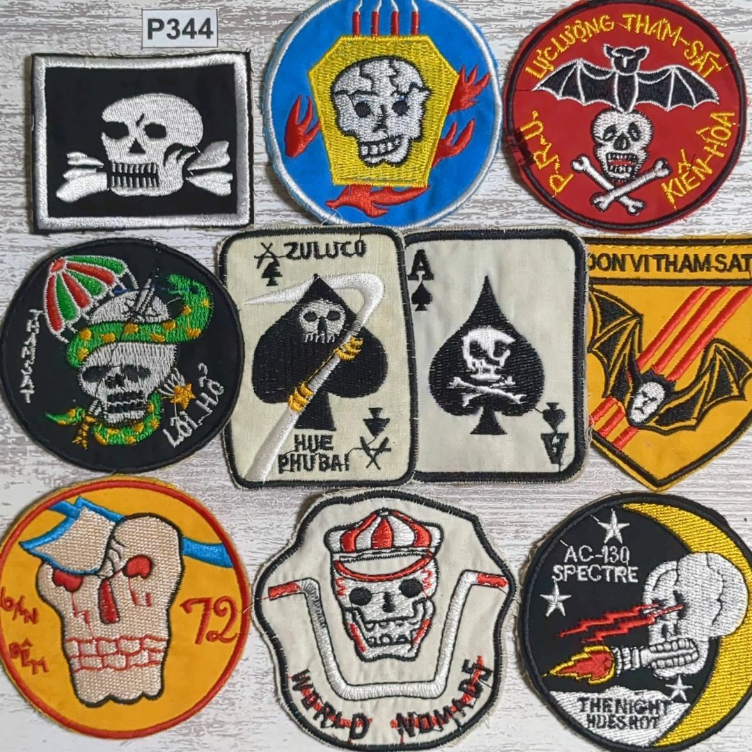 vintage 40s〜50s army 引用できる skull ワッペン ベトナム戦争希少