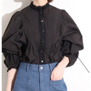 新品　IENA LA BOUCLE タイプライター レースブラウス