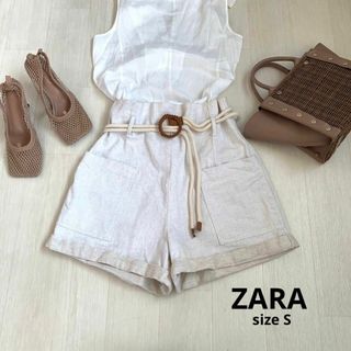 ザラ(ZARA)のZARA ザラ　ショートパンツ　パンツ　ベルト付き　Sサイズ　ポケット付き(ショートパンツ)