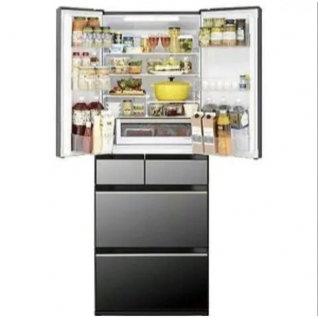 日立 - R-WX67J 日立 冷蔵庫 パーツ 冷凍庫 大物ケース 美品 チルド室