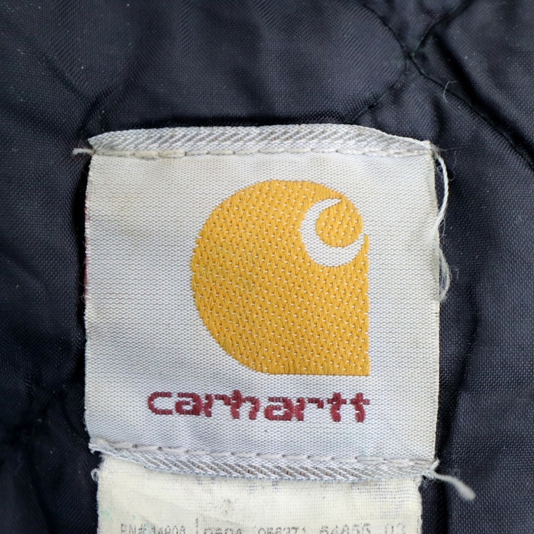 carhartt(カーハート)のCarhartt カーハート 中綿 アクティブパーカー 防寒  ワーク 裏地キルティング ブラウン (メンズ Ⅿ) 中古 古着 O0867 メンズのジャケット/アウター(その他)の商品写真