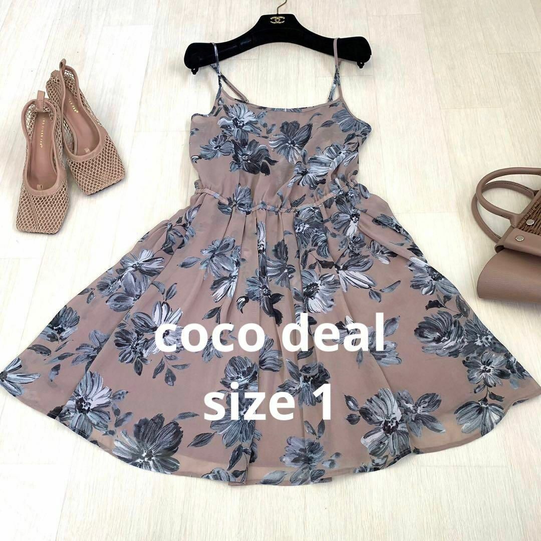 COCO DEAL(ココディール)のCOCO DEAL 花柄シフォンチュニックワンピース　size S レディースのトップス(チュニック)の商品写真