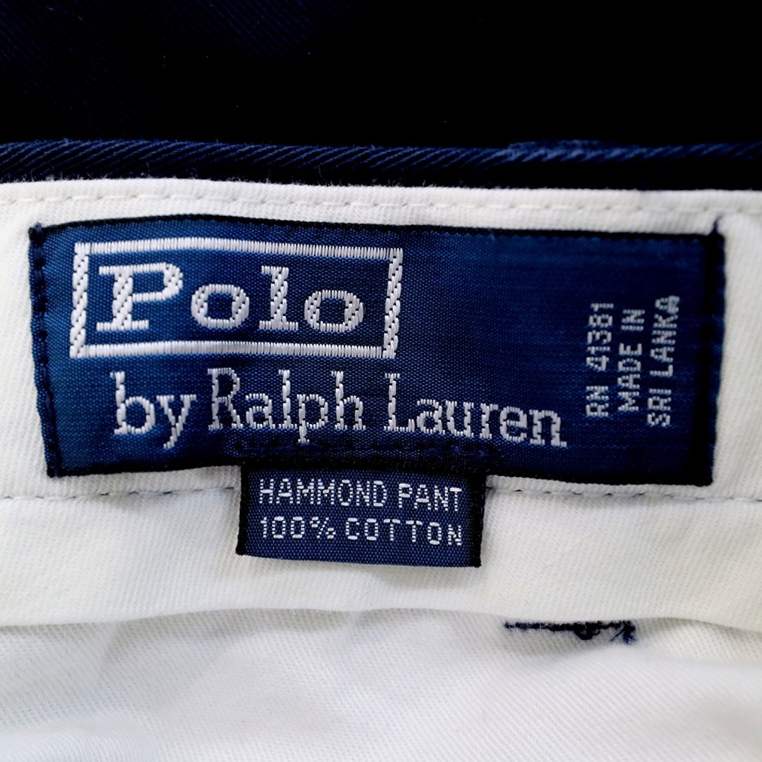 POLO RALPH LAUREN(ポロラルフローレン)のPolo by Ralph Lauren ポロバイラルフローレン ポロチノ ハモンド パンツ 2タック ネイビー (メンズ 35/30) 中古 古着 O0885 メンズのパンツ(チノパン)の商品写真