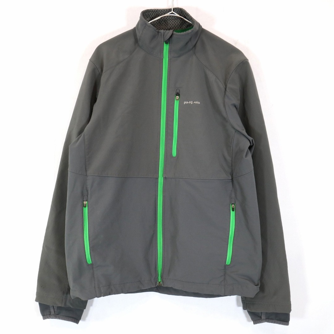 SALE/ patagonia パタゴニア POLARTEC ポーラテック ソフトシェルジャケット アウトドア キャンプ 登山 グレー (メンズ M)   O0886