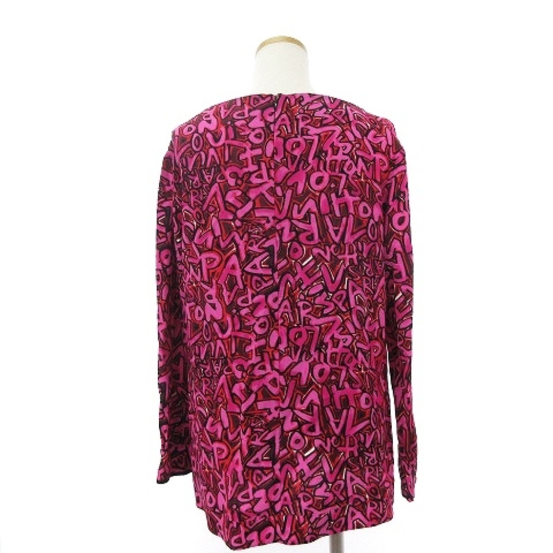 LOUIS VUITTON - ルイヴィトン カットソー Tシャツ 長袖 総柄 ピンク