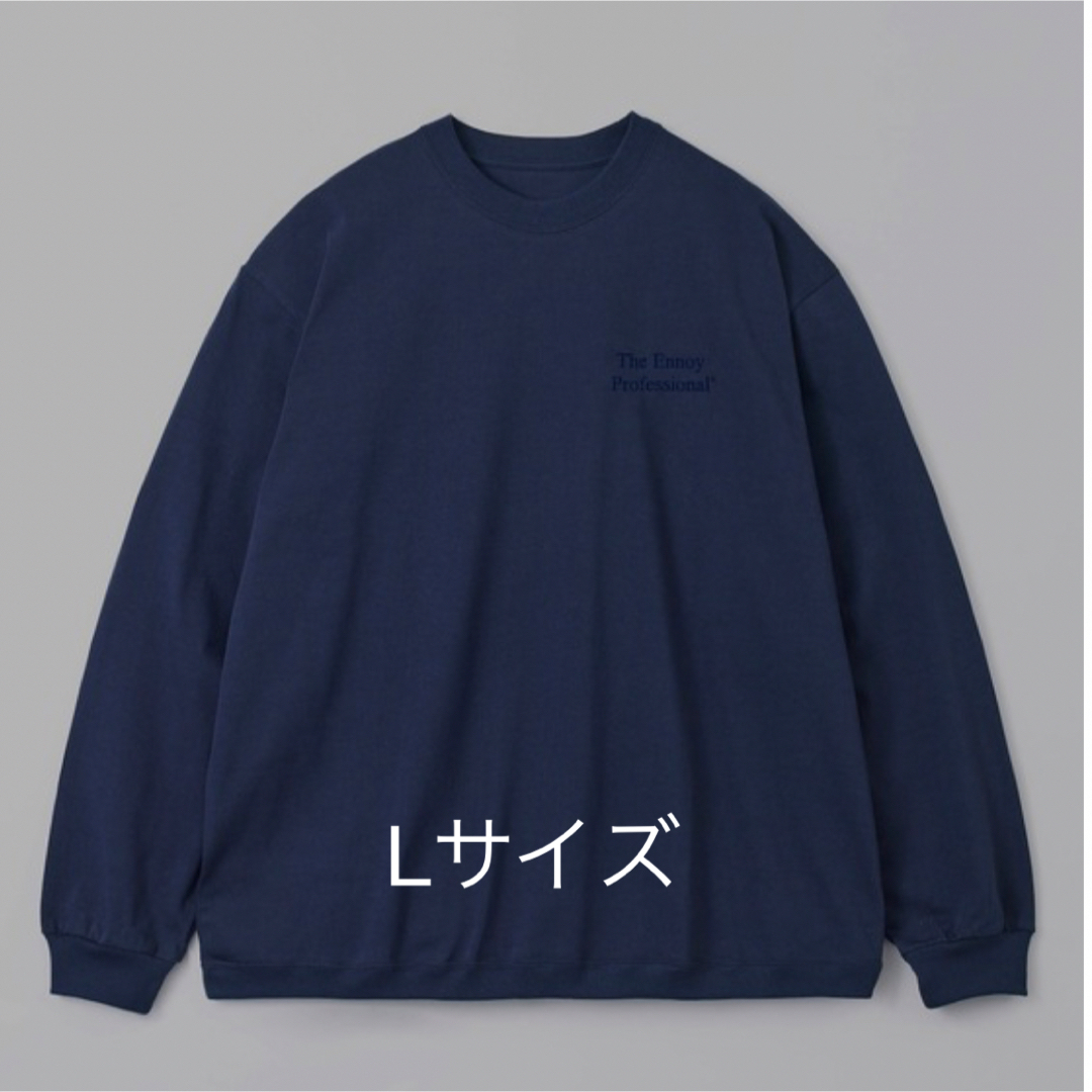 ennoy Long sleeve hem rib tee NAVY 紺 L