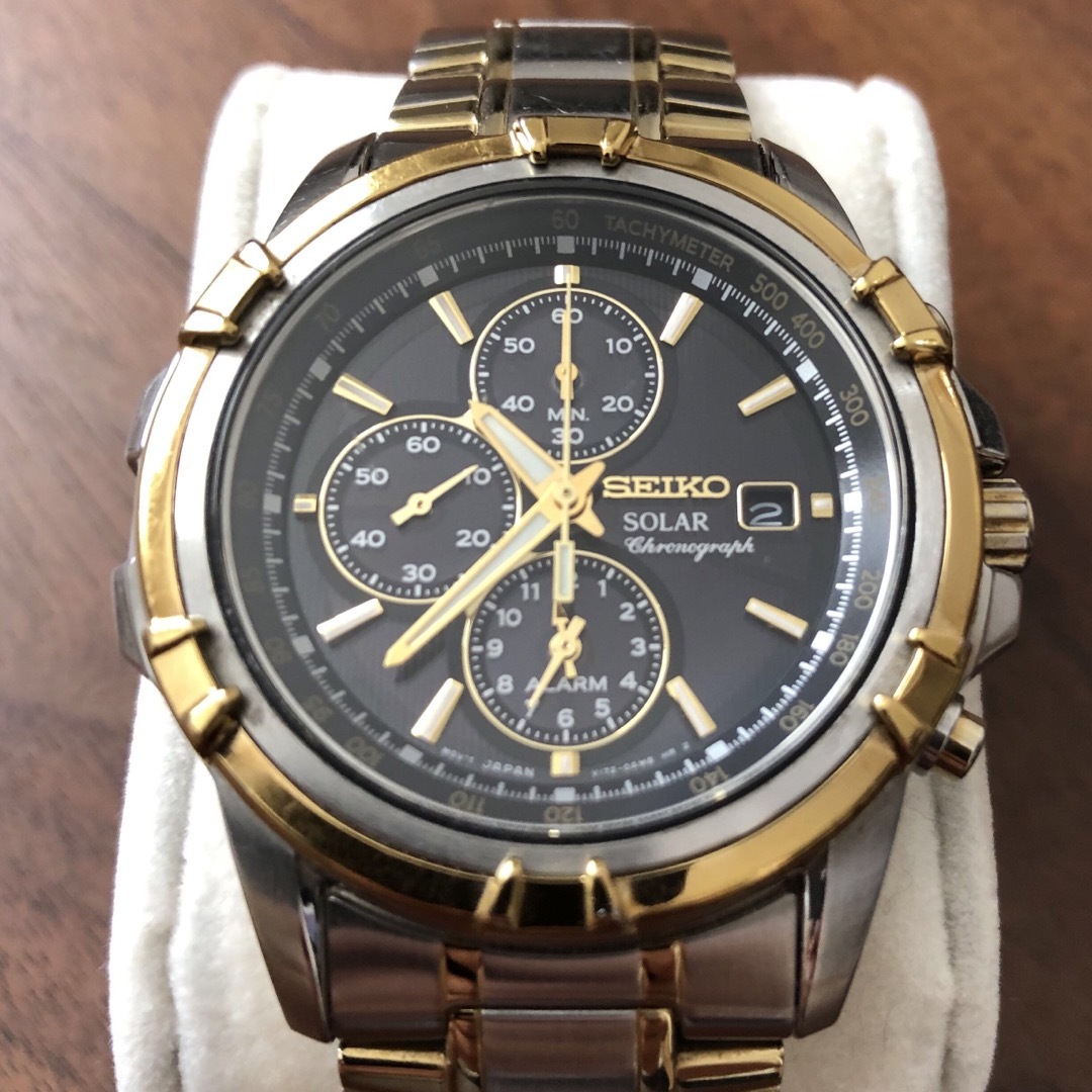 SEIKO(セイコー)のSEIKO 腕時計 アナログ クォーツ ソーラー 3針 クロノグラフ　逆輸入 メンズの時計(腕時計(アナログ))の商品写真