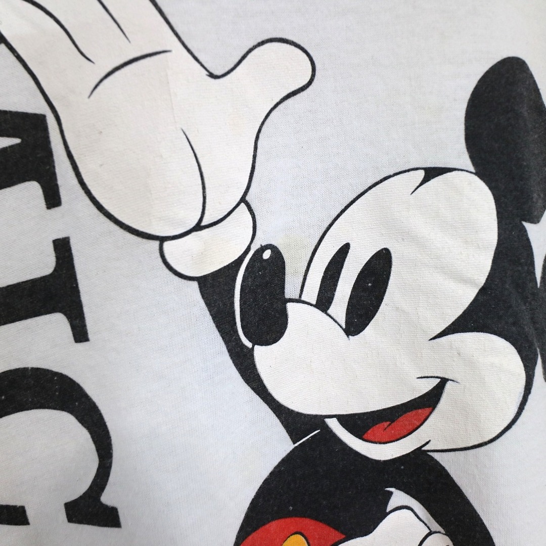 SALE/ 90年代 Disney ディズニー ミッキー 半袖Ｔシャツ シングルステッチ ホワイト (メンズ XL)   O0951 5