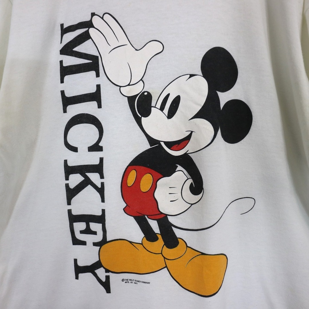 SALE/ 90年代 Disney ディズニー ミッキー 半袖Ｔシャツ シングルステッチ ホワイト (メンズ XL)   O0951 6