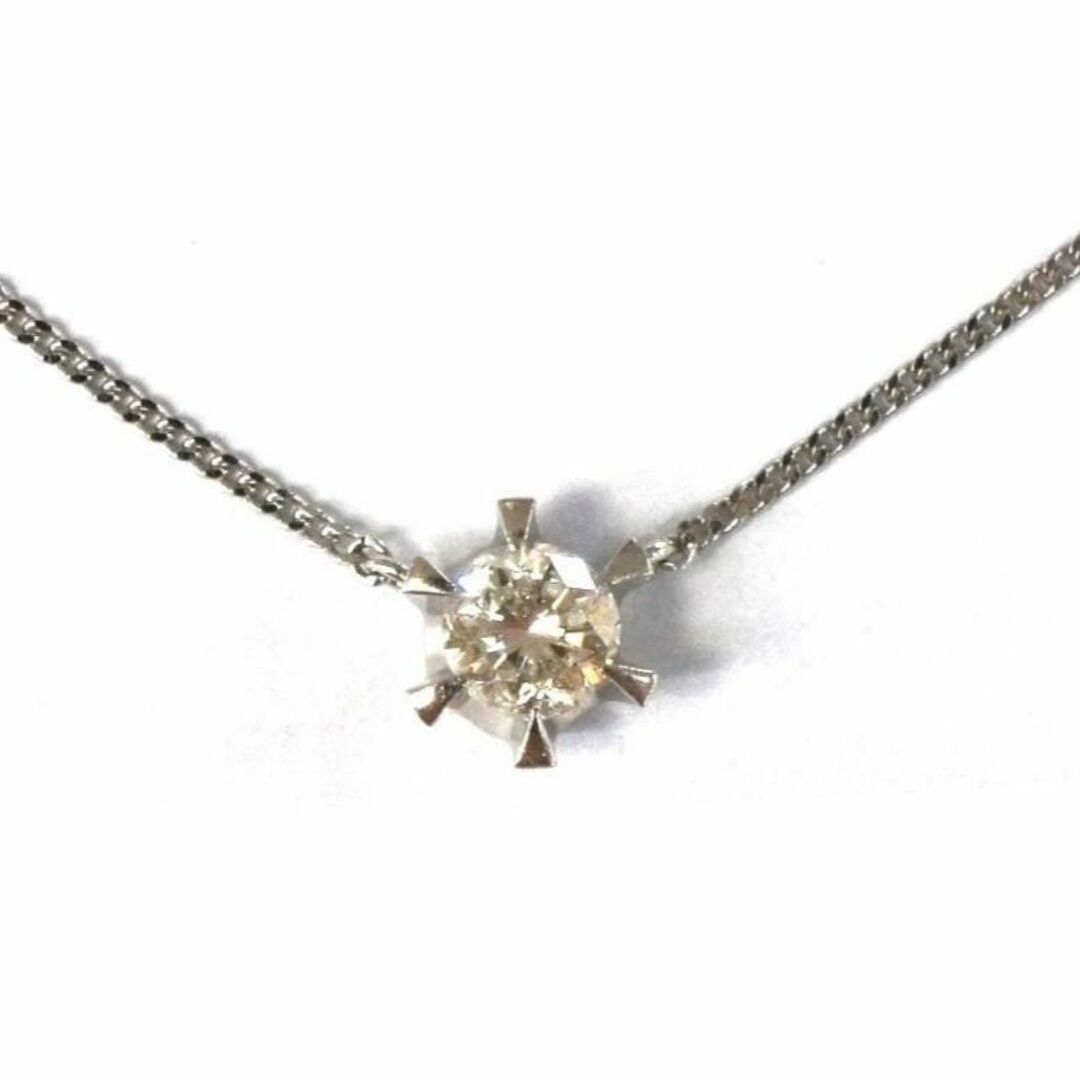 PT900&PT850 ダイヤモンド 0.40ct 立爪 ネックレス 2.48g - ネックレス