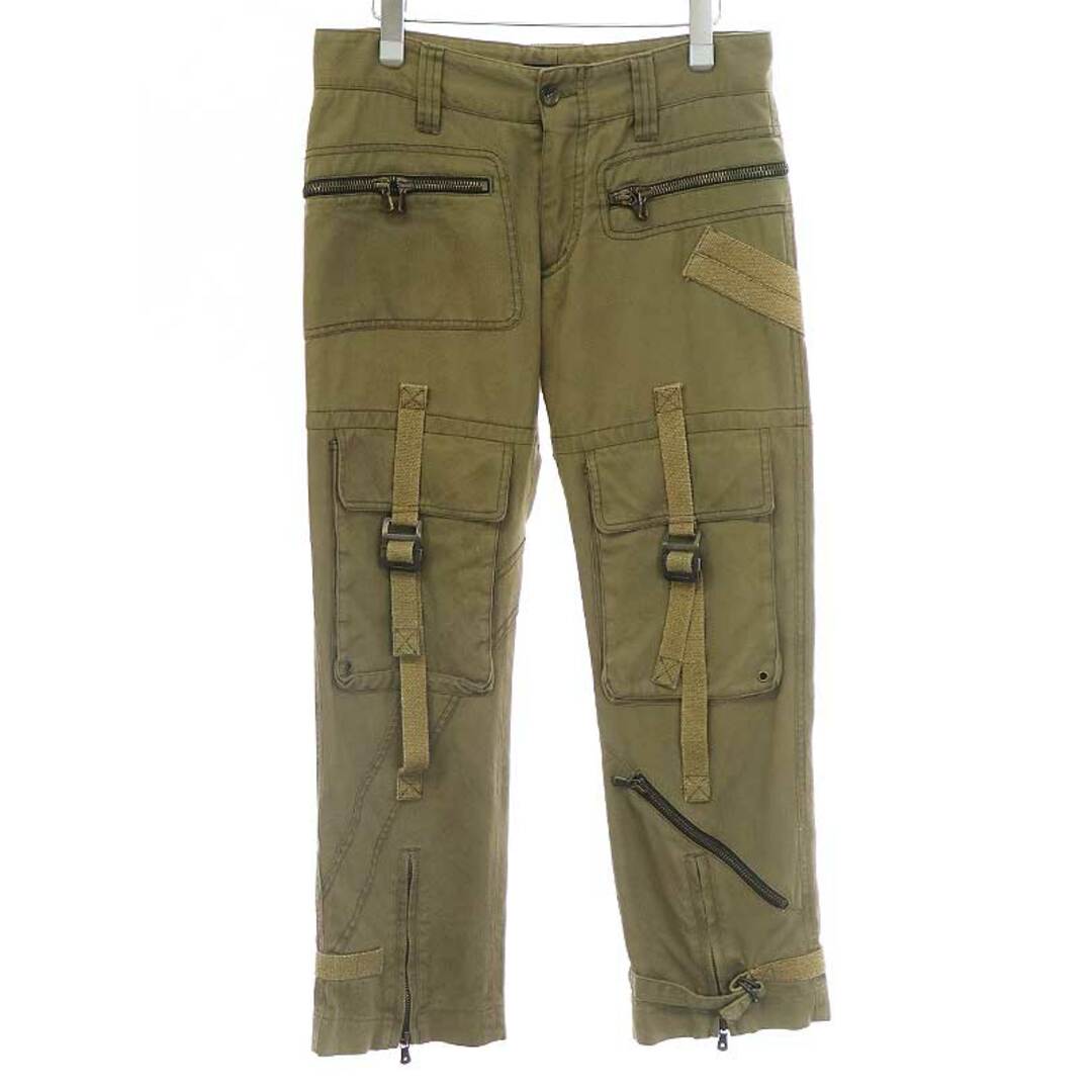 DOLCE&GABBANA ドルチェ＆ガッバーナ 2003AW  bondage parachute cargo pants ボンテージパラシュートカーゴパンツ カーキ 44