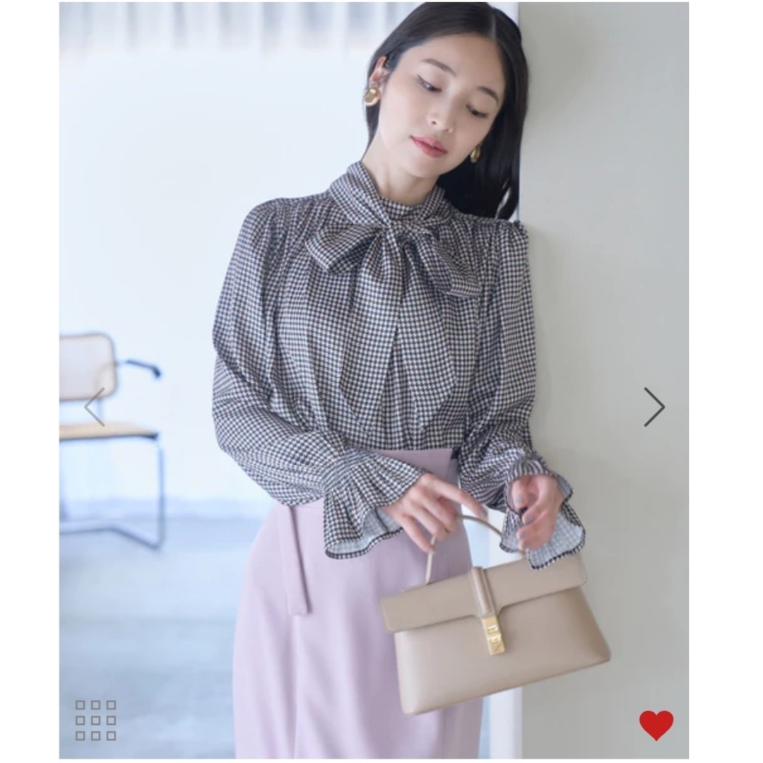 OPAQUE新品！未使用！♥️Vis♥️【2WAY】割織リボンボウタイブラウス。Ｆ。