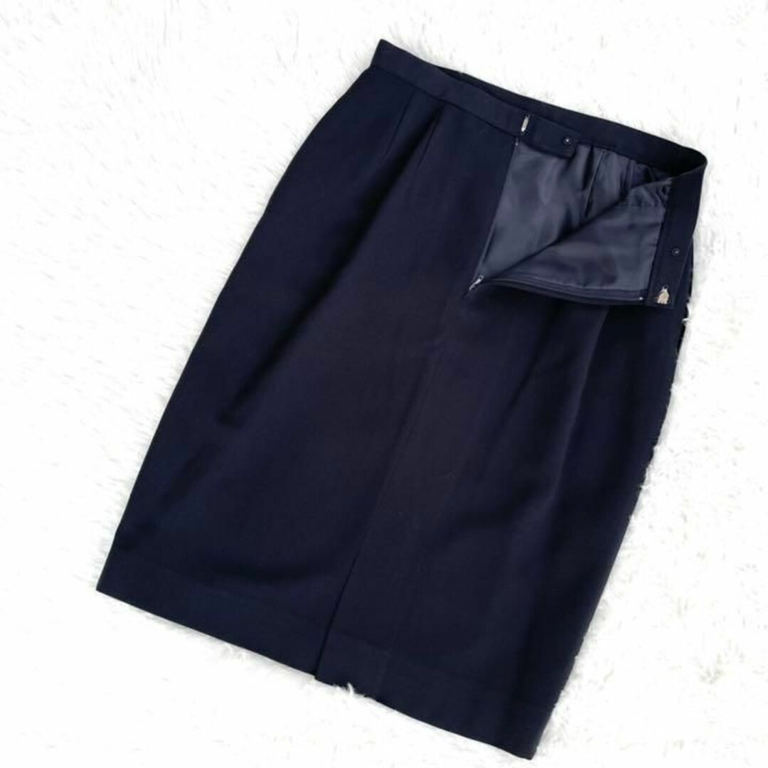 ◎高級◎『HANAE MORI』リボン ノーカラー セットアップ ネイビー