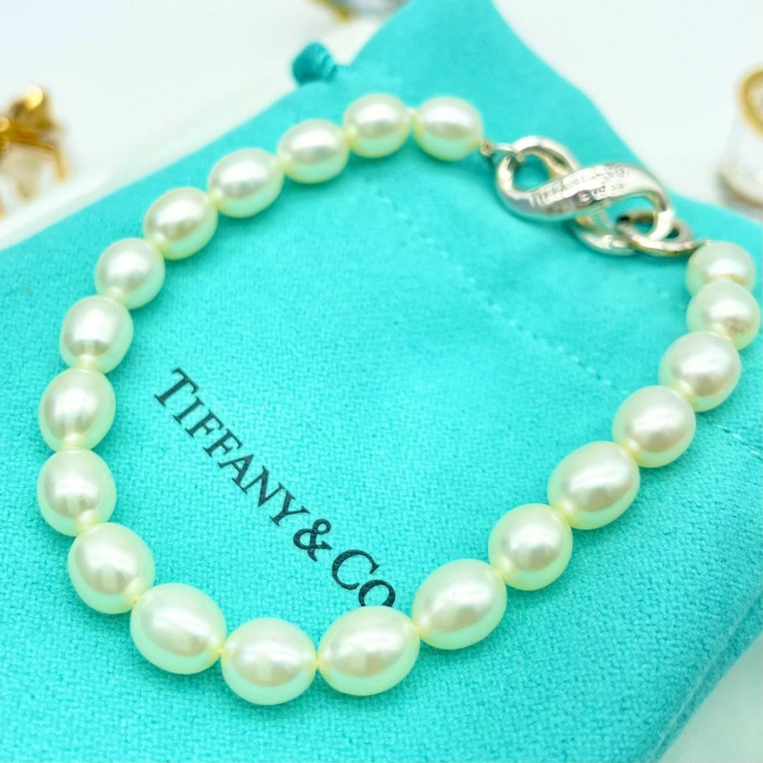 Tiffany & Co.(ティファニー)のティファニー パール インフィニティ シルバー ブレスレット ★89 レディースのアクセサリー(ブレスレット/バングル)の商品写真