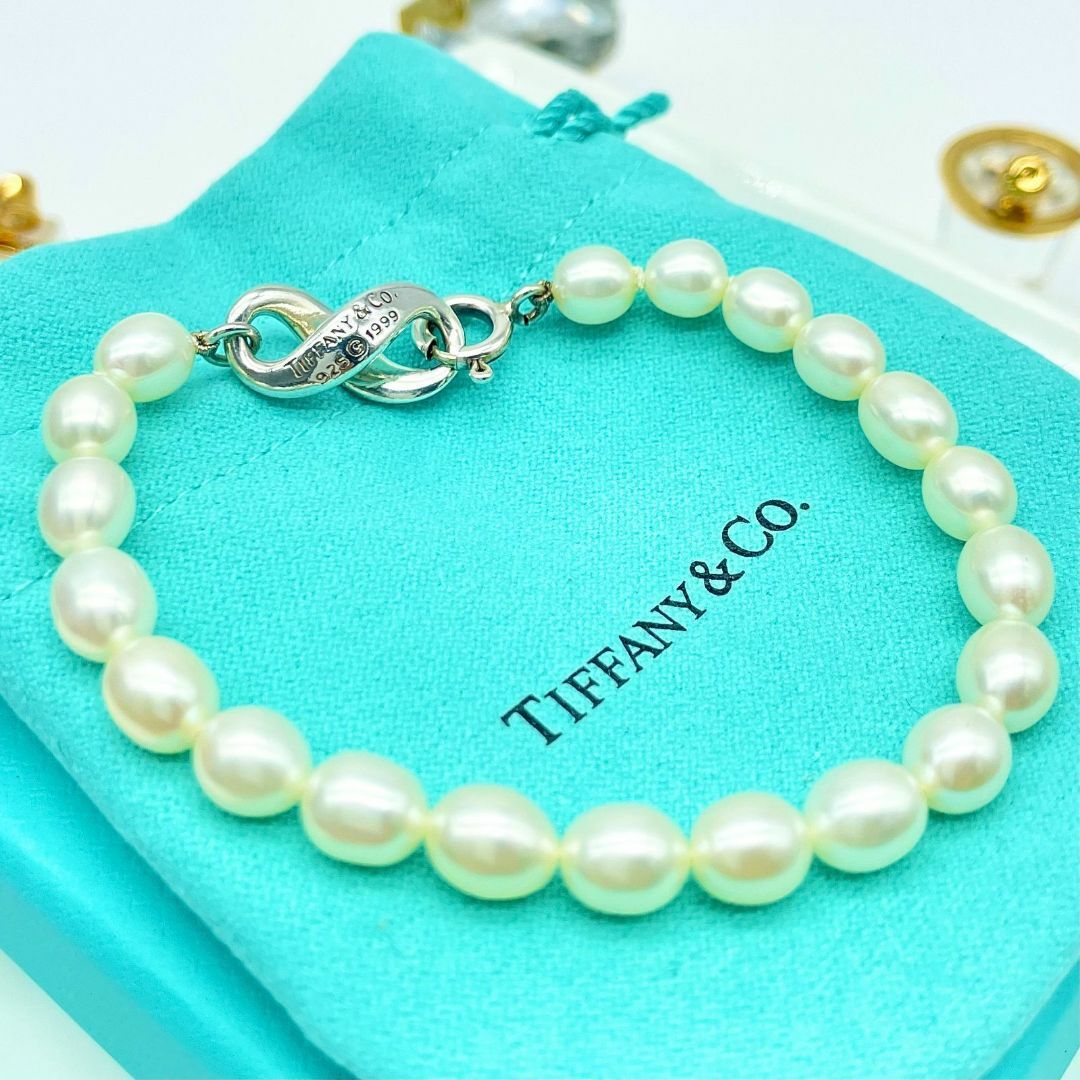 Tiffany & Co.(ティファニー)のティファニー パール インフィニティ シルバー ブレスレット ★89 レディースのアクセサリー(ブレスレット/バングル)の商品写真