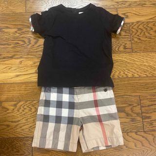 バーバリー(BURBERRY)のバーバリー　チェックパンツ　Tシャツセット　2Y(パンツ/スパッツ)