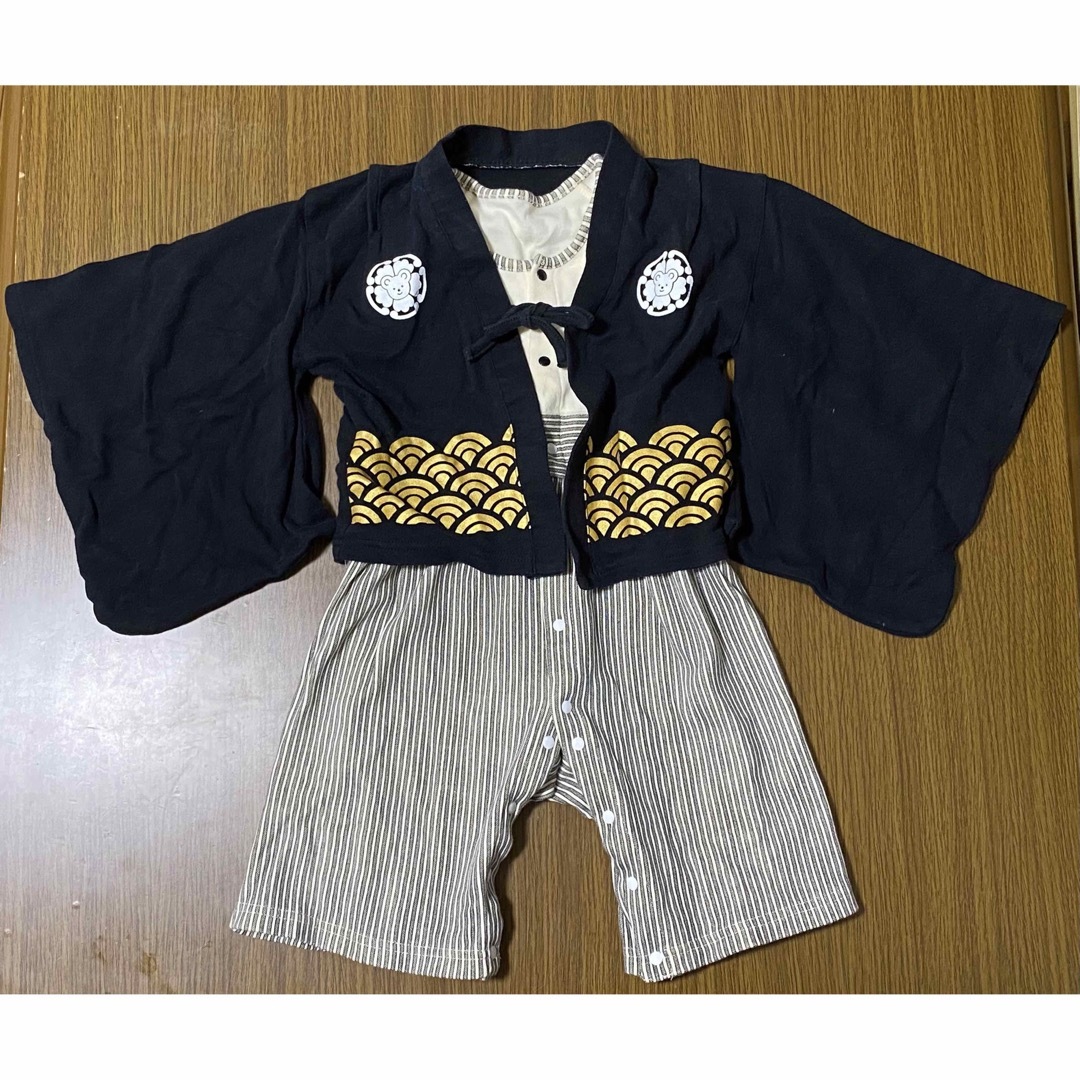 袴ロンパース 90cm 男の子 キッズ/ベビー/マタニティのキッズ服男の子用(90cm~)(和服/着物)の商品写真