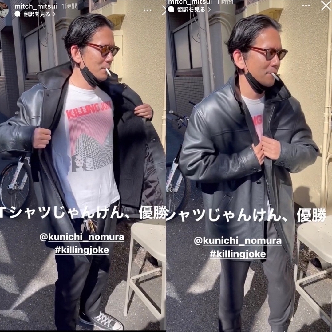 ジャージS OLD GAP Leather Car Coat カーコート 野村訓市 - レザー