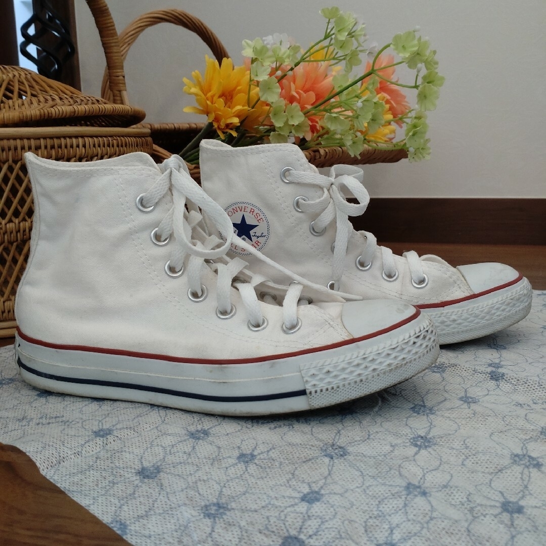 ALL STAR（CONVERSE）(オールスター)のコンバース　ハイカット　ホワイト レディースの靴/シューズ(スニーカー)の商品写真