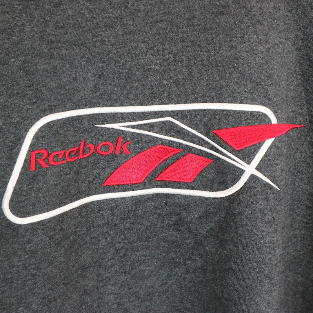 Reebok(リーボック)のReebok リーボック 英文字 ブランドロゴ スウェット グレー (メンズ XS) 中古 古着 O0979 メンズのトップス(スウェット)の商品写真