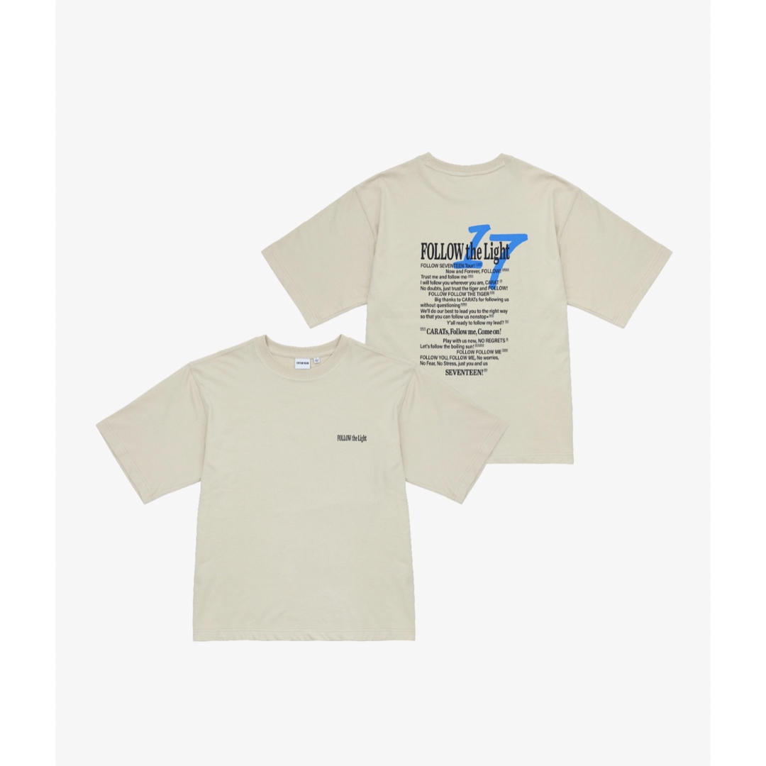 新品　SEVENTEEN   follow  Tシャツ　M    ベージュ