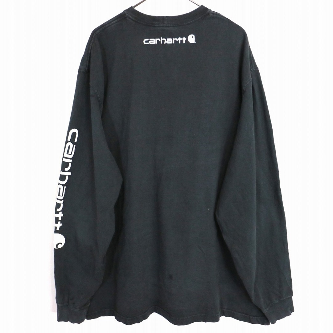 【希少2XLサイズ】carhartt☆プリントデカロゴ　ビックサイズ　ロンT