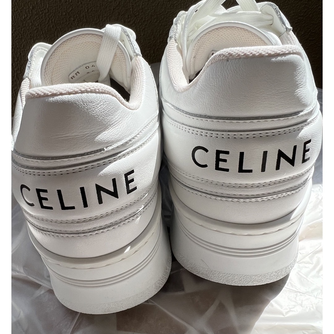 celine - セリーヌ レザー 厚底スニーカー ブロックスニーカー 36 白の