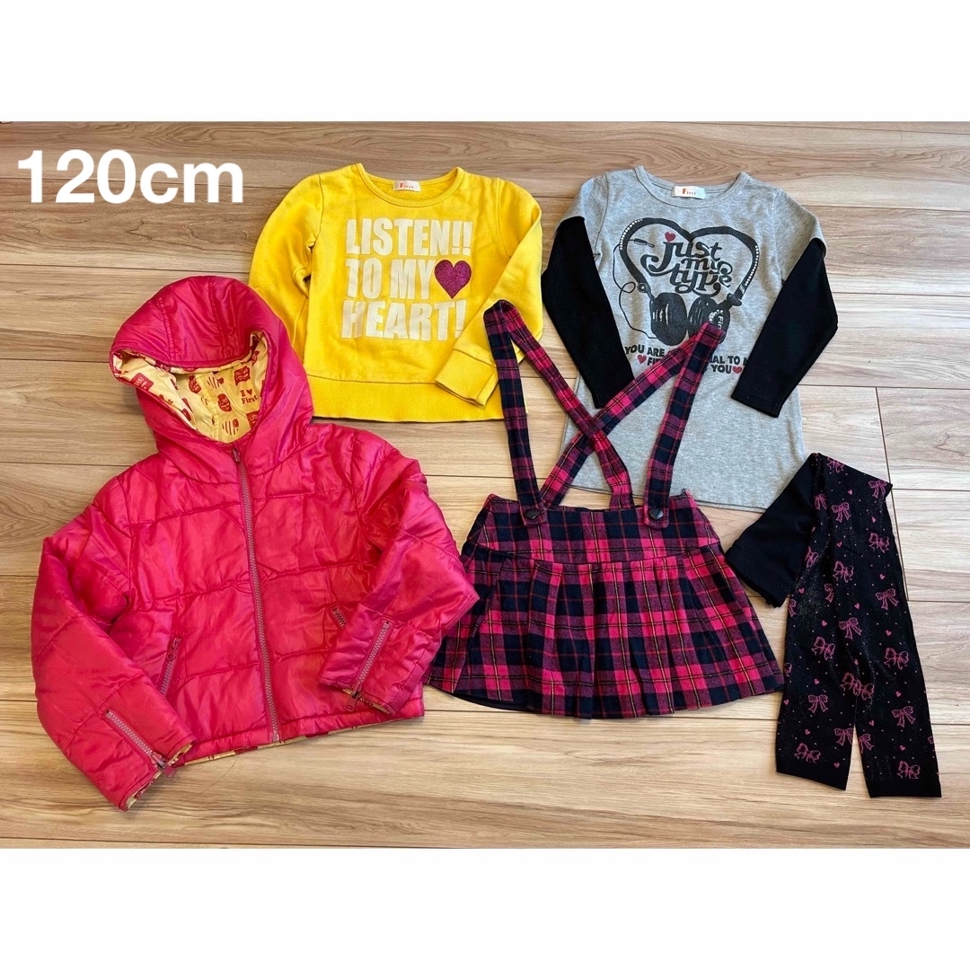 INGNI First(イングファースト)の子供服 女の子 120cm 秋冬物 5点 まとめ売り ダウンジャケット入り キッズ/ベビー/マタニティのキッズ服女の子用(90cm~)(ジャケット/上着)の商品写真