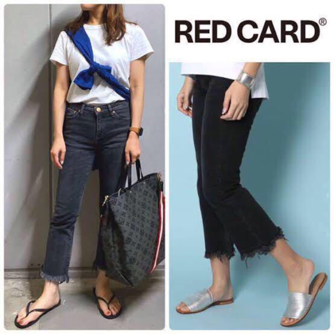 RED CARD レッドカード フレアアンクル ランダムカット デニム 新品22パンツ