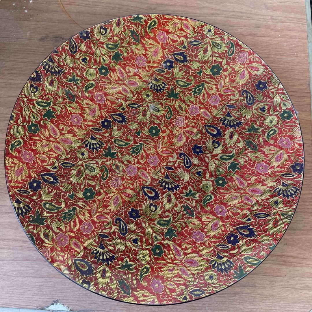 kano ぎやまん 飾り皿 ガラス皿 織物