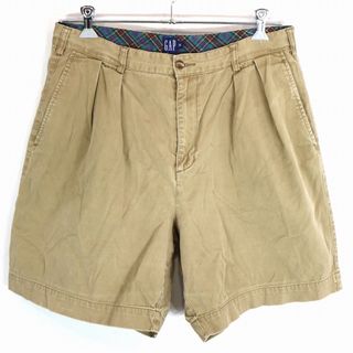 ギャップ(GAP)のSALE/ 90年代 GAP ギャップ ショートパンツ アメカジ  Y2K OLDGAP オールドギャップ 2タック ブラウン (メンズ 35) 中古 古着 O1077(ショートパンツ)