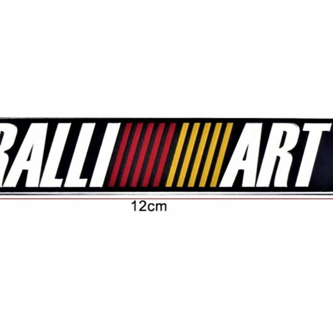 ラリーアート RALLIART アルミ製カーエンブレム (ブラック２枚組） 自動車/バイクの自動車(車外アクセサリ)の商品写真