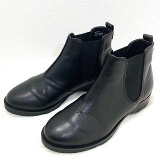 ヌォーボ(Nuovo)の美品◎NUOVO サイドゴア ブーツ ブラックレザー L 24.0(ブーツ)