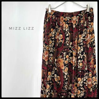 MIZZ LIZZ 花柄ペイズリー柄　レーヨン100% スカート　ロング丈(ロングスカート)